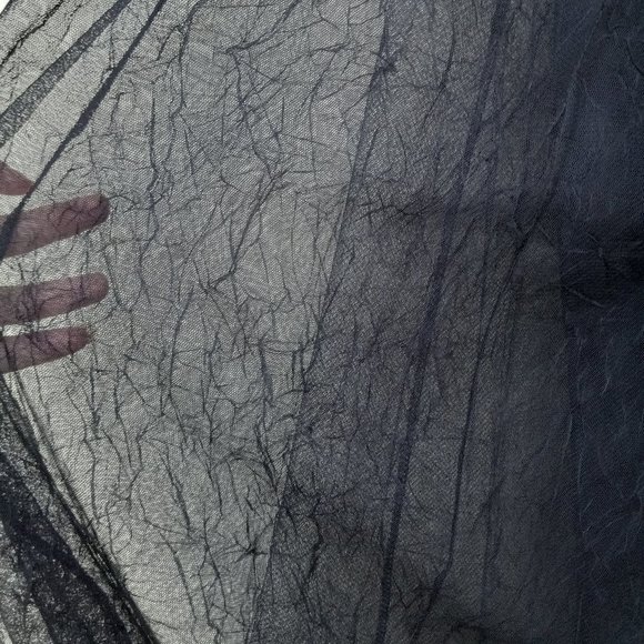 Vtge Black Mesh/Tulle Maxi Skirt Fairygrunge Dark Balletcore/Princess WhimsiGoth - Picture 3 of 15